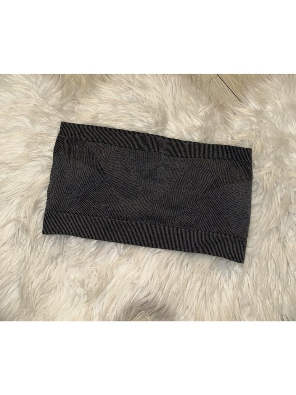 Auden Unlined Seamless Bandeau Bra Pullover Womens M Medium Gray